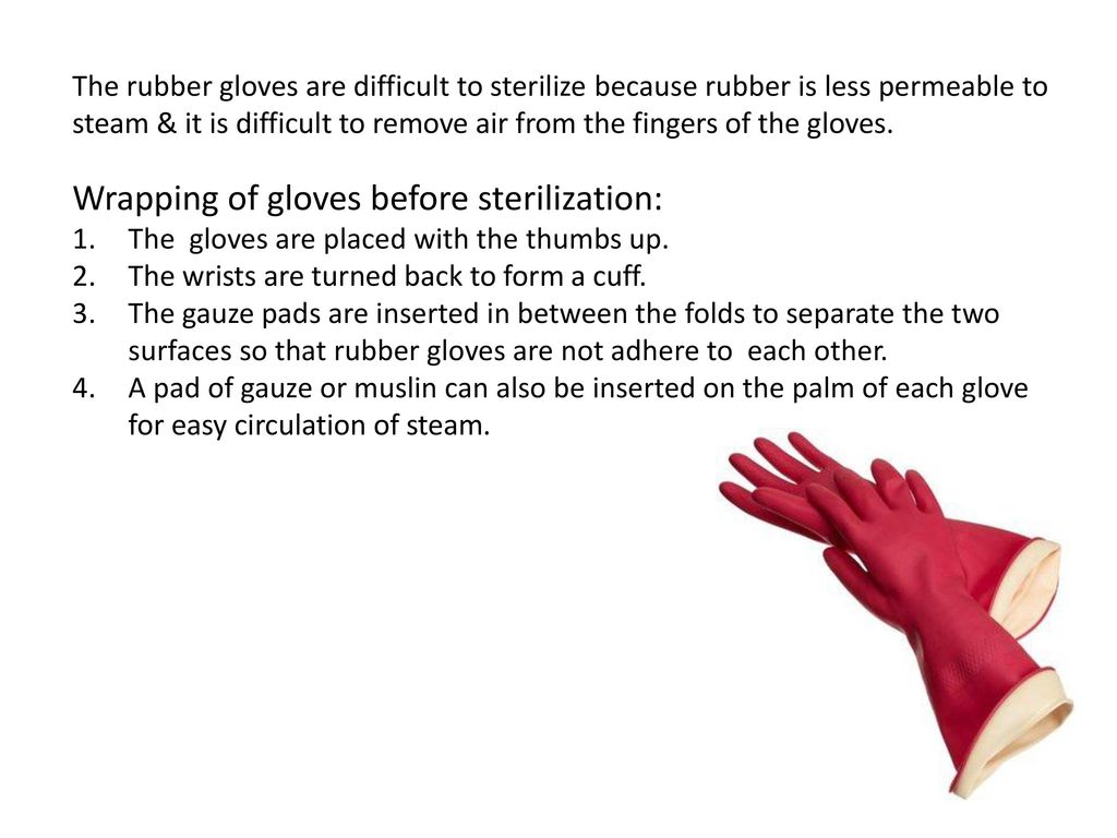 How to sterilize rubber on sale gloves